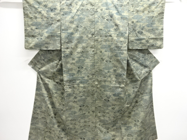 Japanese Kimono / Tsumugi Omeshi Silk